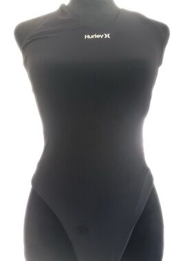 Hurley Women's Sleek Black One-Piece Swimsuit